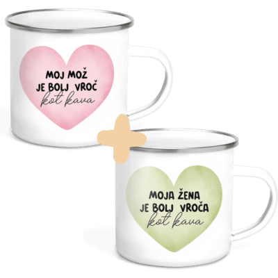 Paket skodelic "Moj mož/žena je bolj vroč/a kot kava"