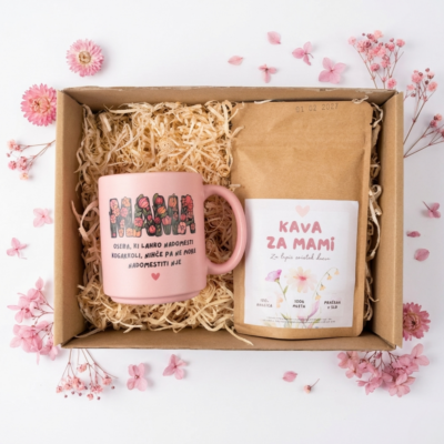 Darilni paket za <span style="font-weight:700;"> mamice </span>- skodelica + kava