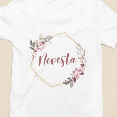 Majica za dekliščino - Nevesta z rožami