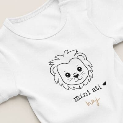 Personaliziran otroški bodi - Mini ati - Lev z imenom