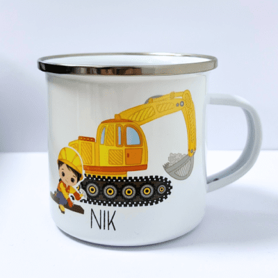 Personalizirana otroška skodelica  Nik “Gradbenik2”... **IZDELEK Z NAPAKO**