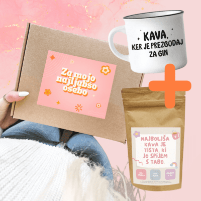Darilni paket za <span style="font-weight:700;"> prijateljico</span> - skodelica + kava