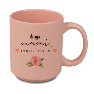 Draga mami, hvala, ker si - roza mat - materinski dan