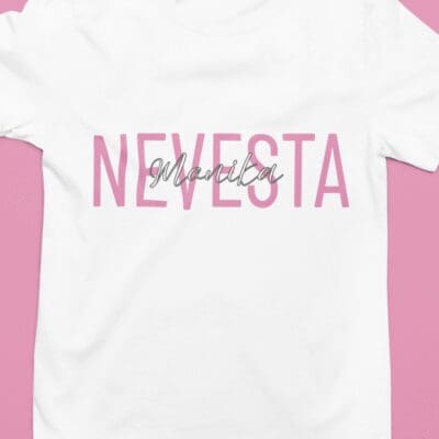 Majica za dekliščino za nevesto z imenom