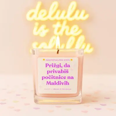 Dišeča sveča - Prižgi, da privabiš počitnice na Maldivih