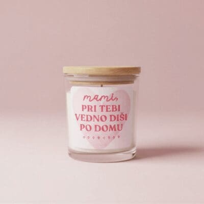 Dišeča sveča za mamo - Mami, pri tebi vedno diši po domu