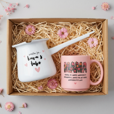 Darilni paket - skodelica + džezva po izbiri